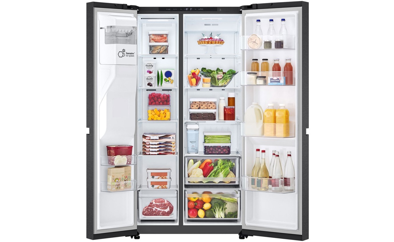 LG 641L Side By Side Fridge (Matte Black) GSN599MBL