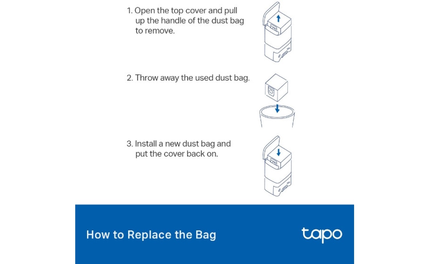 Tapo Robot Vacuum Disposable Dust Bag (3 Pack) RVA200