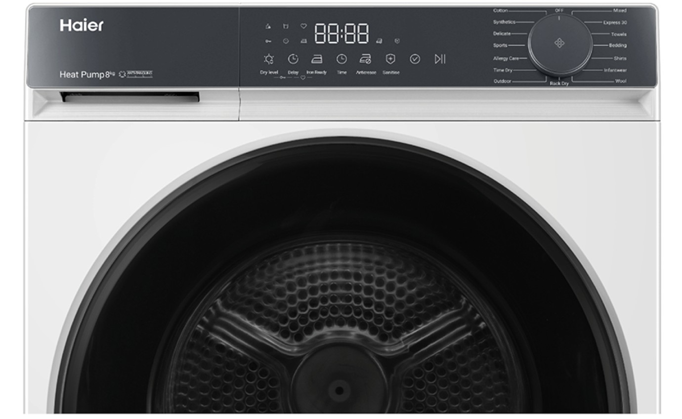 Haier 8kg 300 Series Heat Pump Dryer (White) HDHPS80KW1