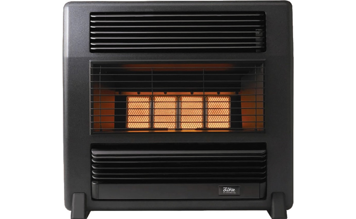 Omega Altise 15MJ Lancer NG Radiant Convector Gas Heater (Black Marble) OALAFNGBM