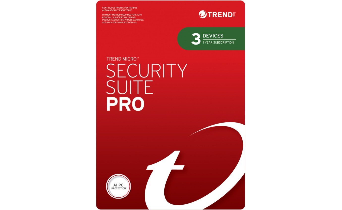 Trend Micro Security Suite Pro (3 Devices 1 Year) AUTMALL005