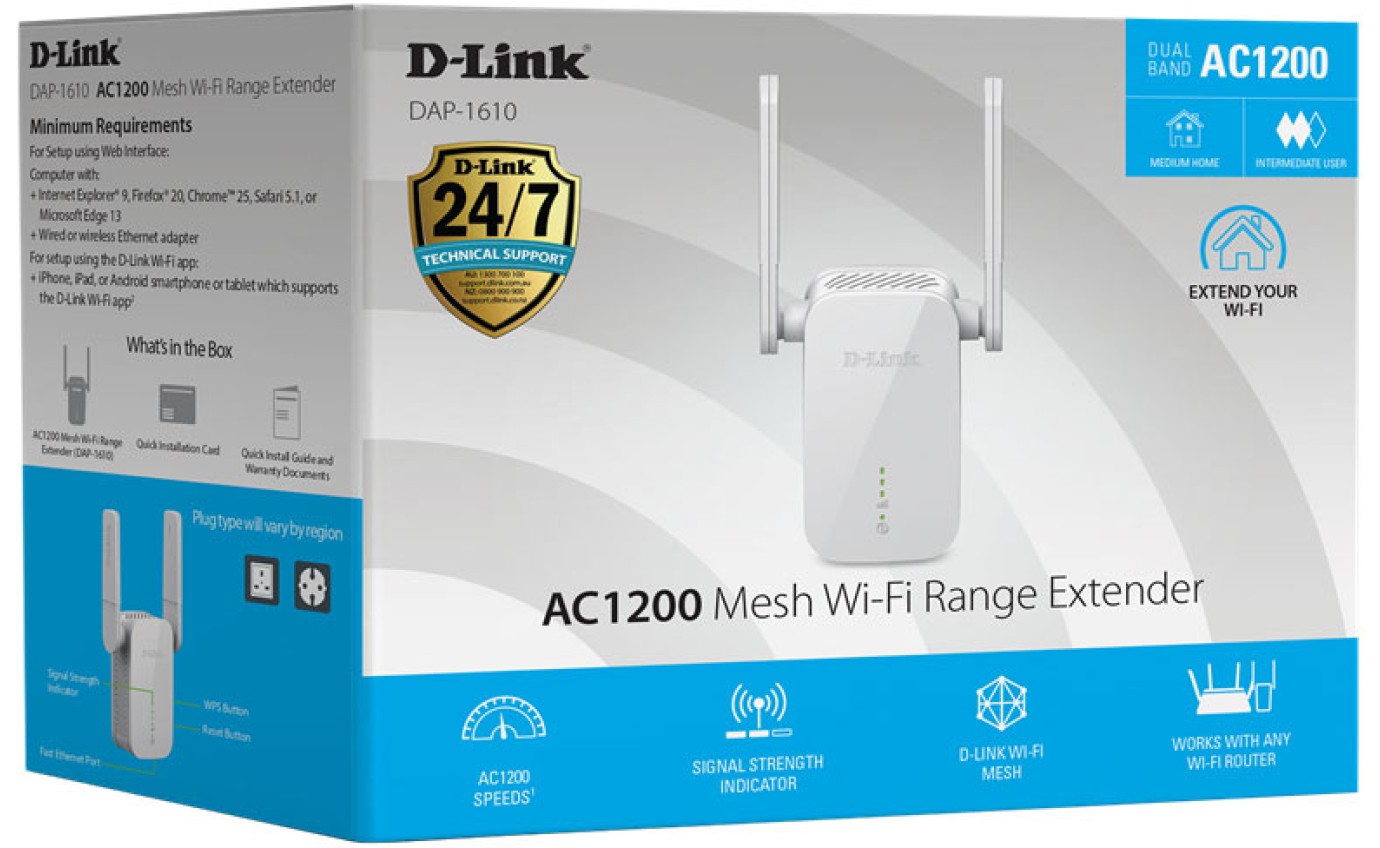 D-Link AC1200 Mesh Wi-Fi Range Extender DAP1610