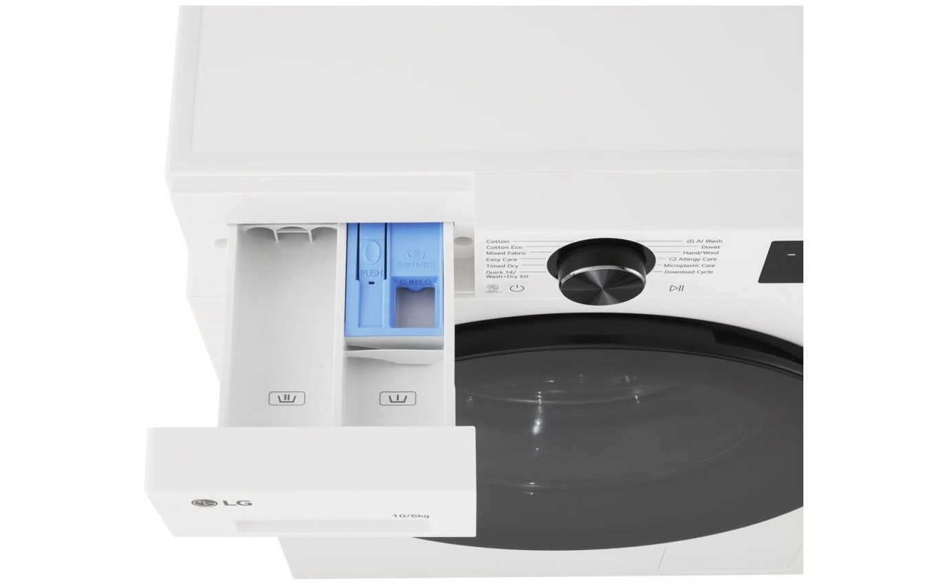 LG 10/6kg Series 3 AI Front Load Wash and Dry Combo (White) WXC31410W