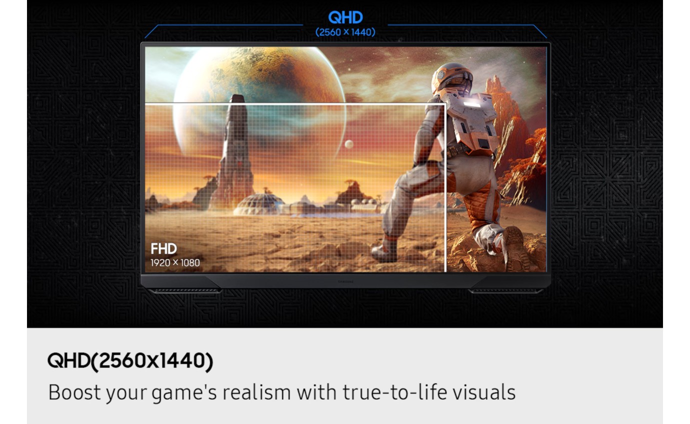 Samsung 27 inch Odyssey G5 QHD 180Hz Gaming Monitor LS27FG510EEXXY