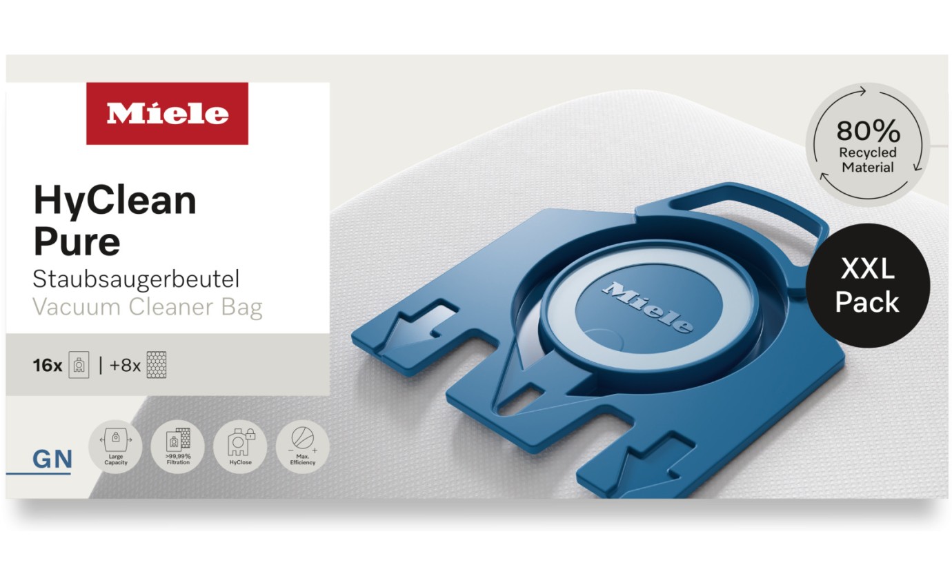 Miele GN HyClean Dustbags (16 Pack + 8 Filters) 12498250