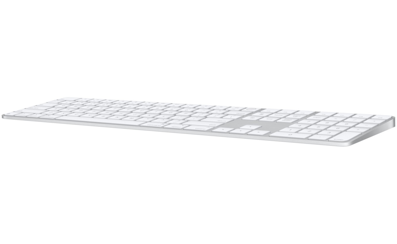 Apple Magic Keyboard with Touch ID and Numeric Keypad for Mac Models with Silicon (White) MXK73ZAA