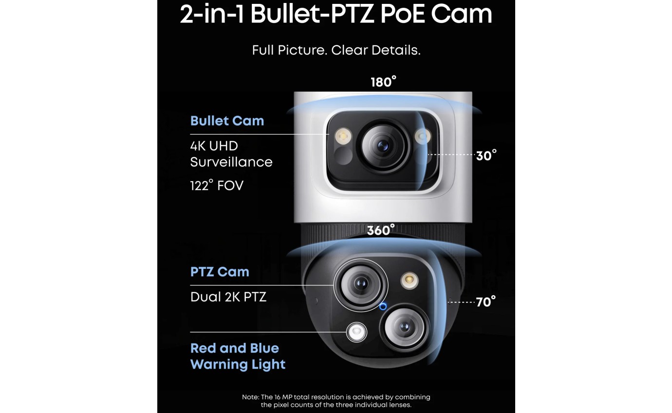 eufy Security PoE PTZ S4 (Add On) T8E00T21