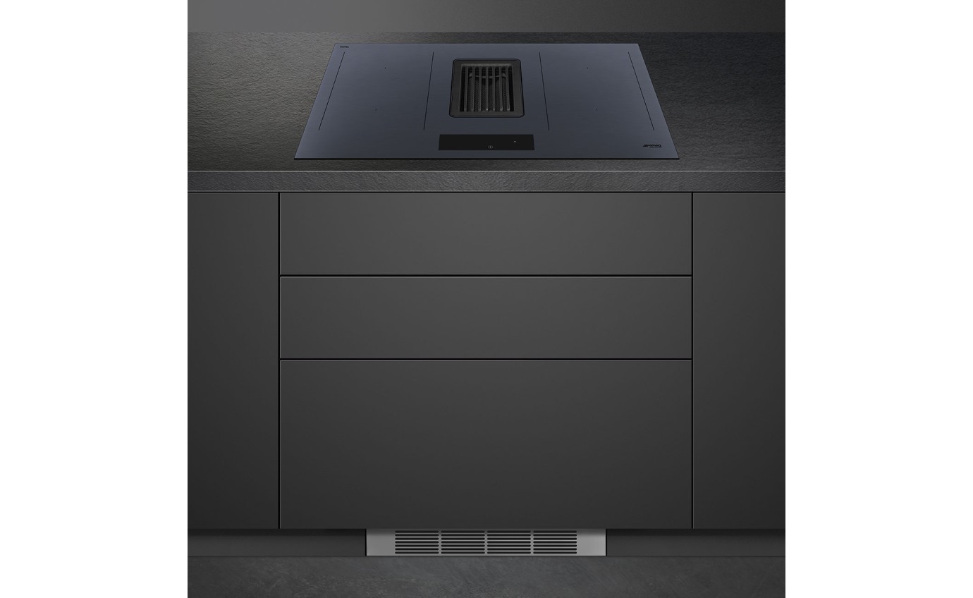 Smeg 83cm Linea Integrated Induction Cooktop (Neptune Grey) HOBD182DG