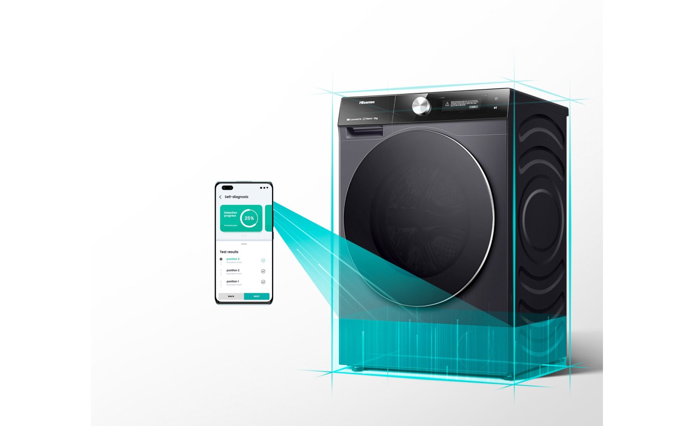 Hisense 12kg Series 9 Front Load Washing Machine (Charcoal Black) HWFS1214PB