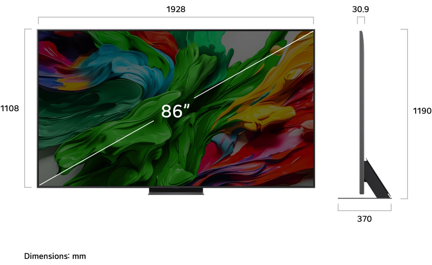 LG 86 inch QNED86A evo AI Mini LED UHD 4K Smart TV 86QNED86ASA