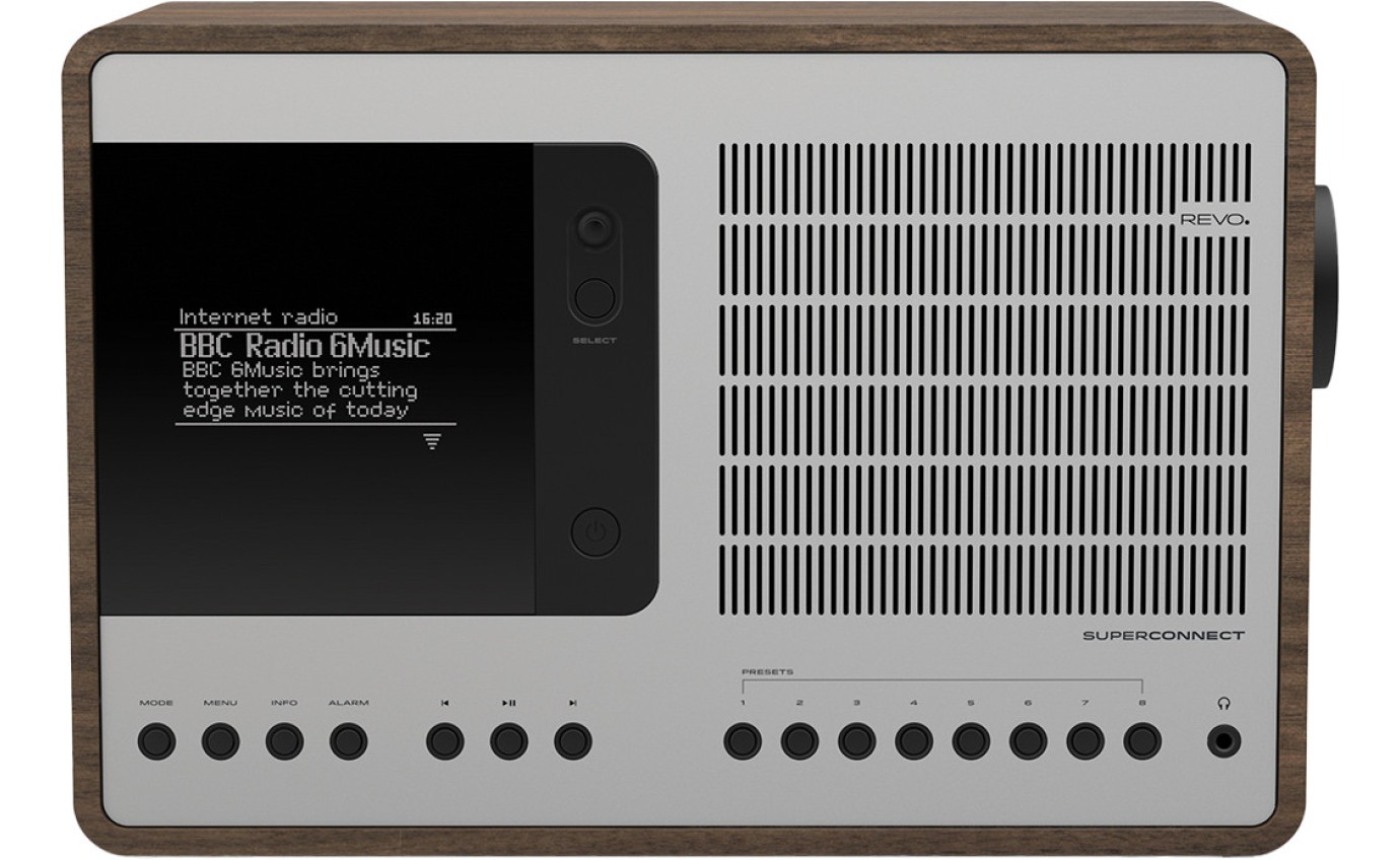 Revo SuperConnect Internet Radio (Walnut Silver) RVSUPERCONWS