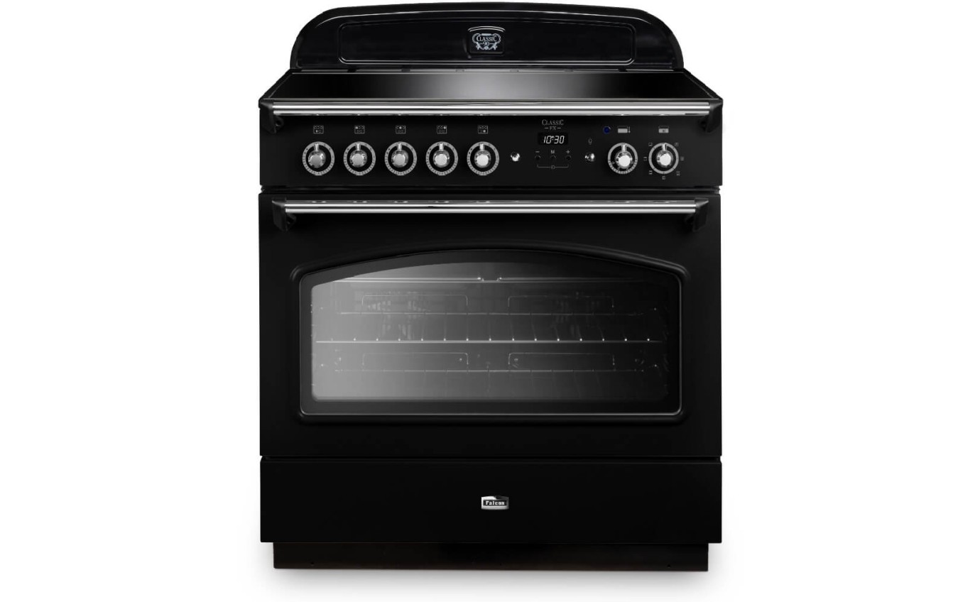 Falcon 90cm Classic FX Induction Freestanding Oven (Black/Chrome) CLA90FXEIBLCH