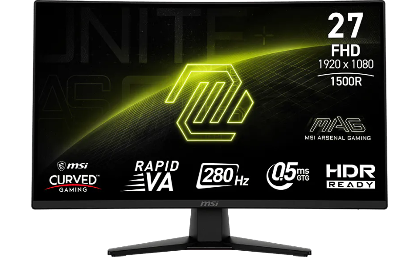 MSI 27 inch MAG 274CXF FHD 280Hz Rapid VA Curved Gaming Monitor 274CXF