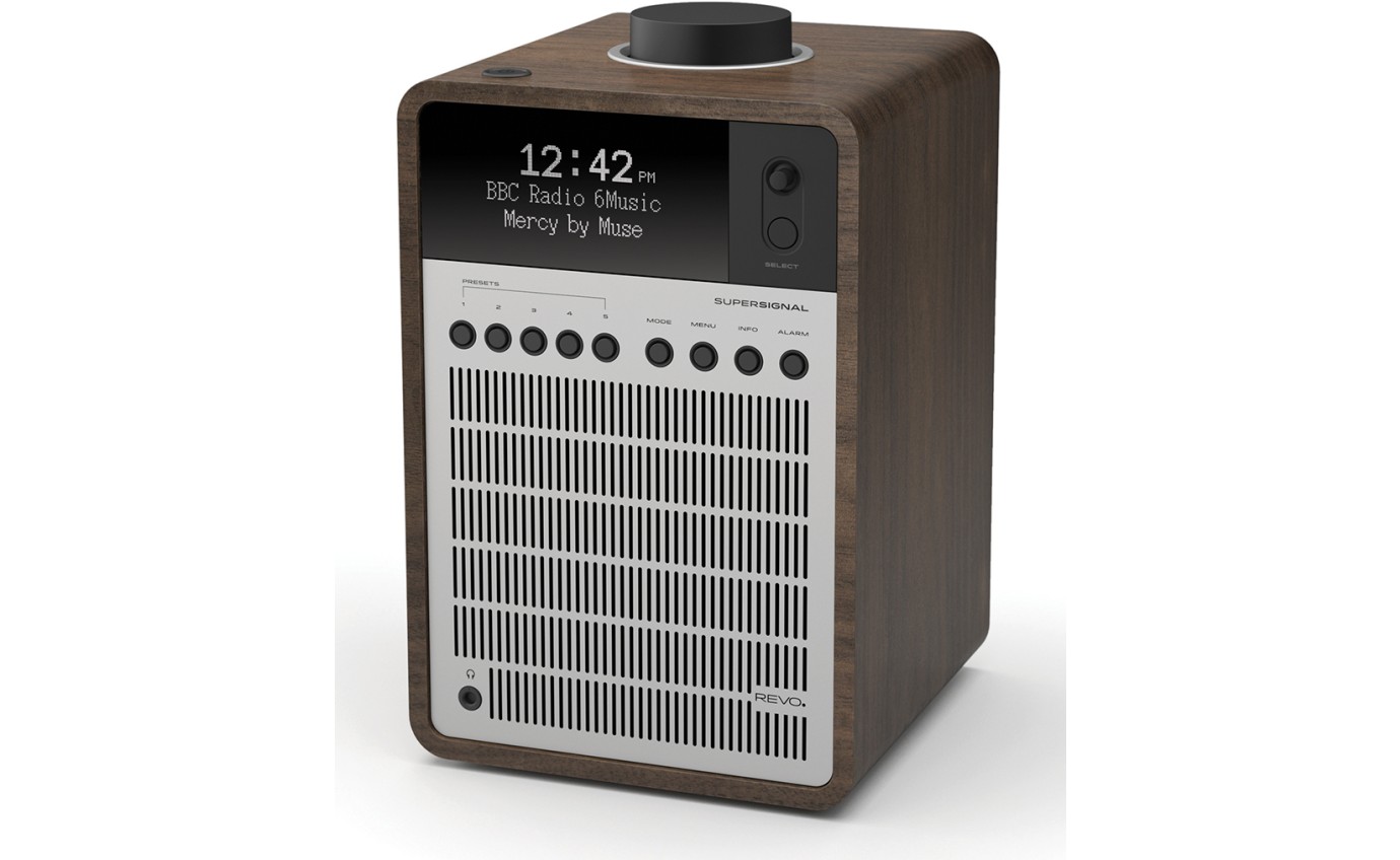 Revo SuperSignal Tabletop Radio (Walnut Silver) RVSUPERSIGWS