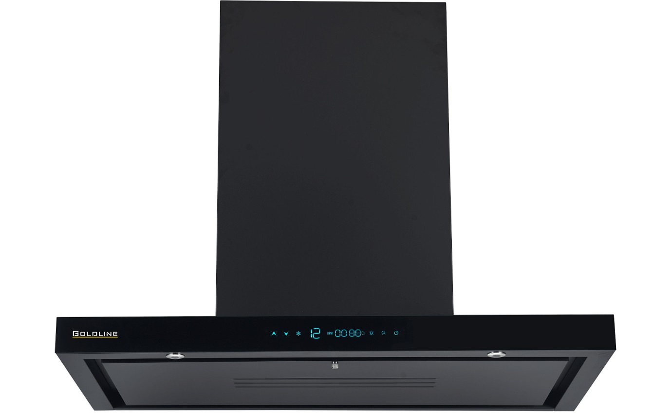 Goldline 90cm Canopy Rangehood (Black) BRHT90ECSPBL