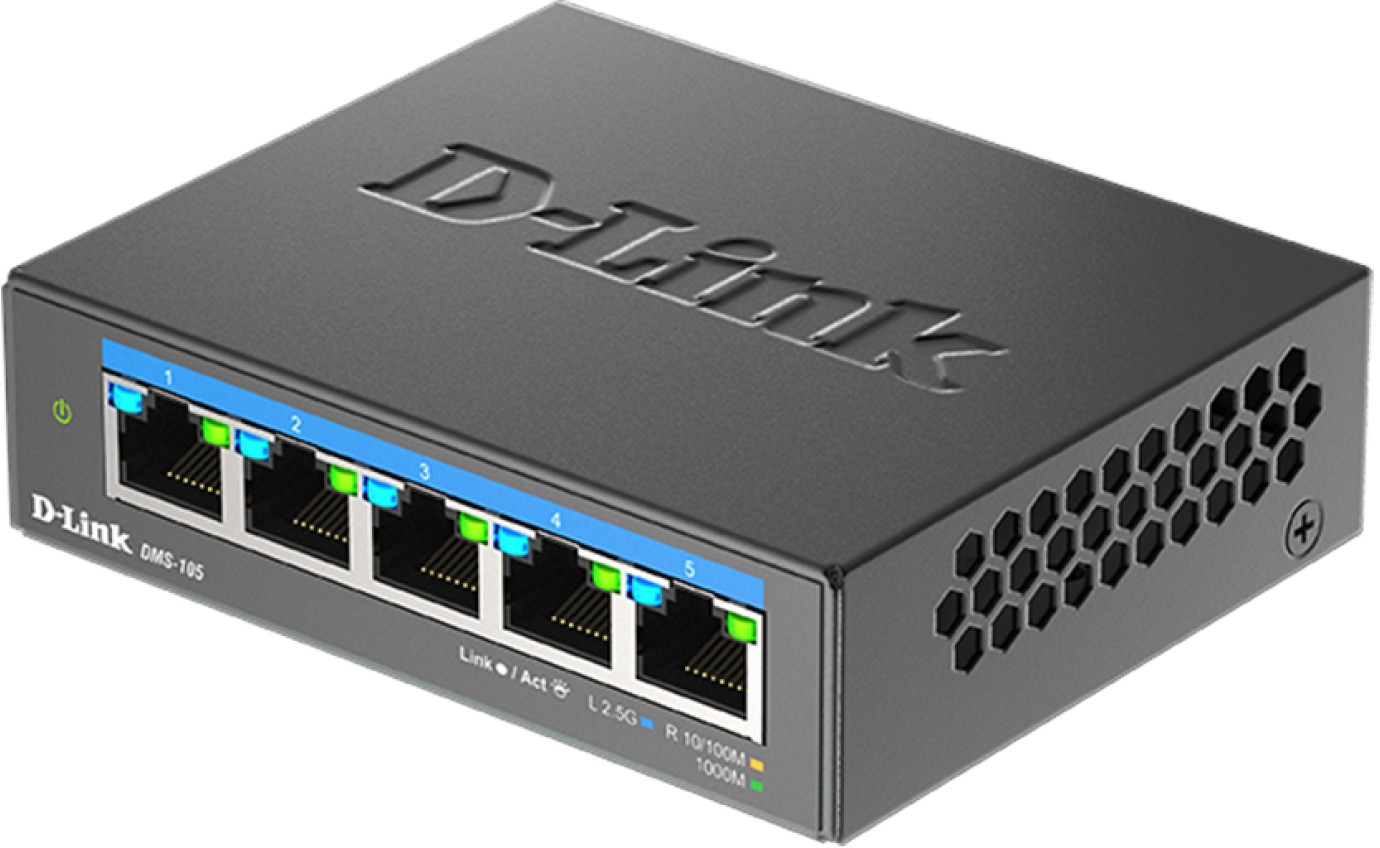 D-Link 5-Port Multi-Gigabit Desktop Switch (Metal Housing) DMS105