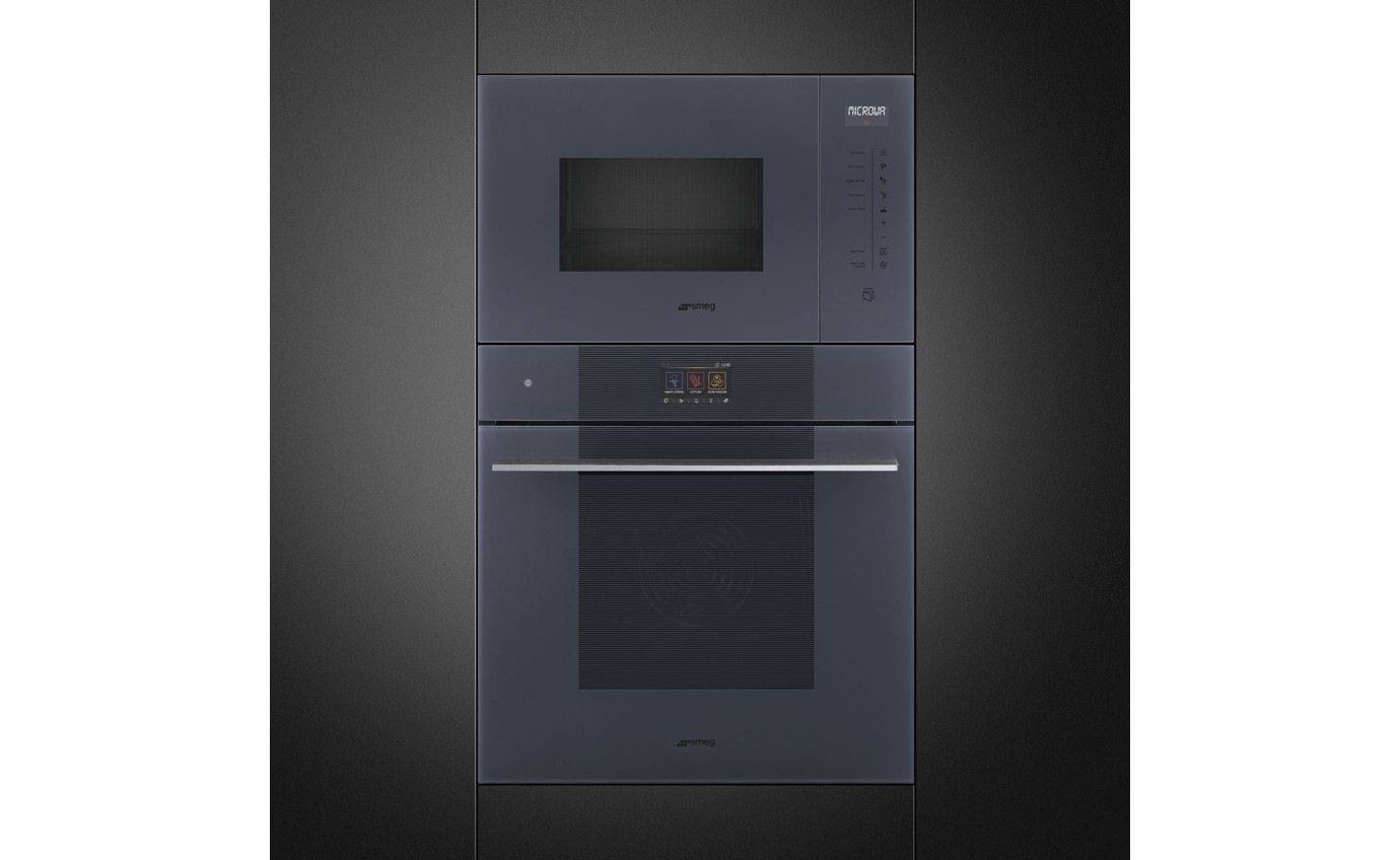Smeg 25L Linea Built-in Microwave and Grill (Neptune Grey) FMIA125G