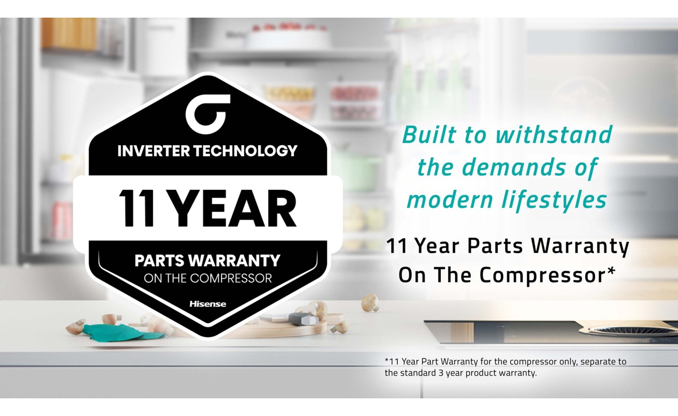 Hisense 649L Side-by-Side Fridge (Silver) HRSBS649SW