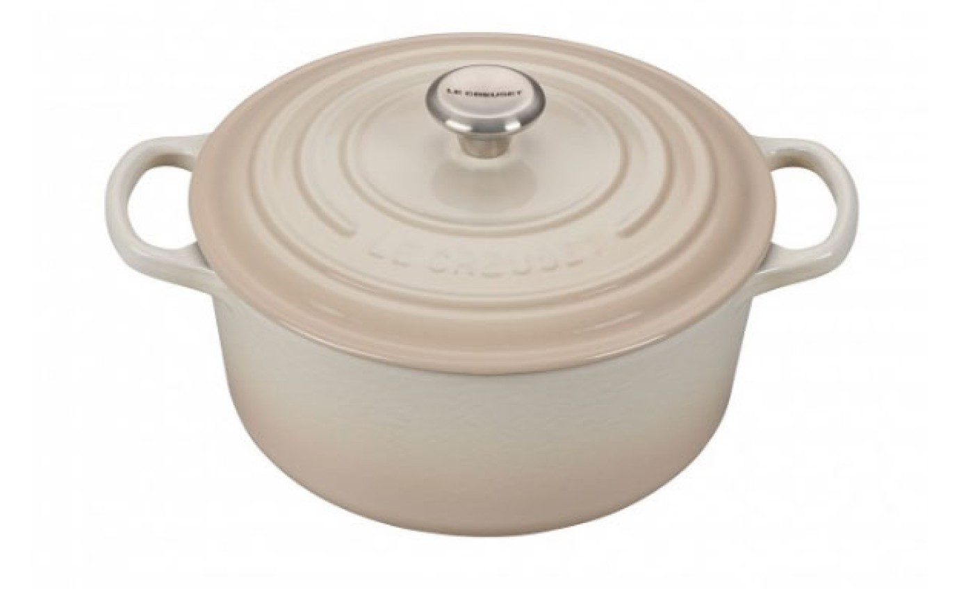 Le Creuset Signature 26cm/5.3L Cast Iron Round Casserole (Meringue) 21177267164430