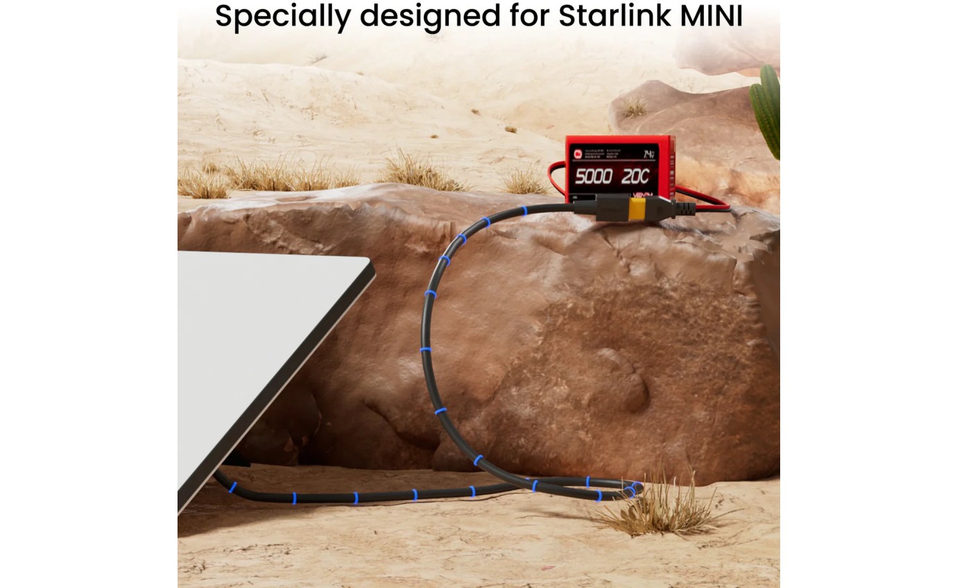 Stargear Mini XT60 to DC Power Cable for Starlink Mini (1.5m) SGMXTDC