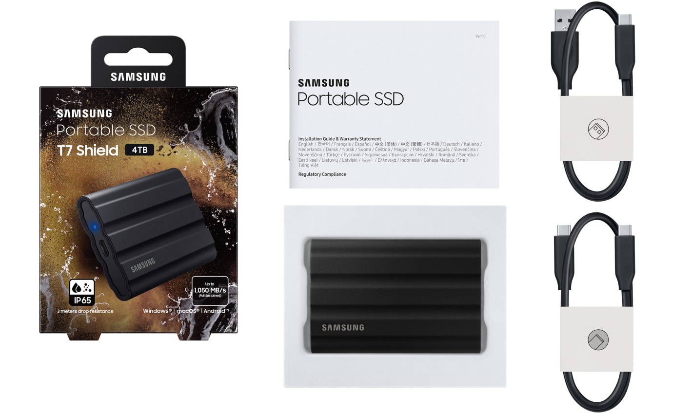 Samsung Portable SSD T7 Shield 4TB (Black) MUPE4T0SWW