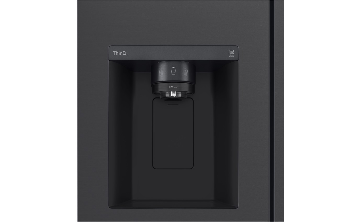 LG 635L Side By Side Fridge (Matte Black) GSL600MBL