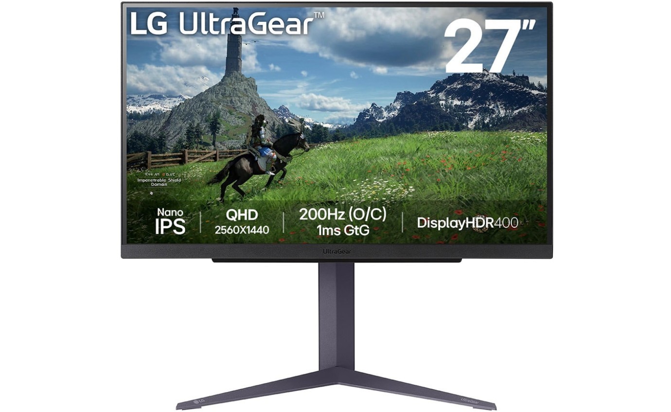 LG 27 inch UltraGear™ QHD Nano IPS 180Hz HDR10 Gaming Monitor 27GS85QB