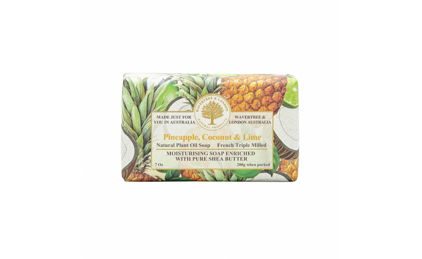 Wavertree & London Pineapple, Coconut & Lime Soap Bar 200g 9347774000166