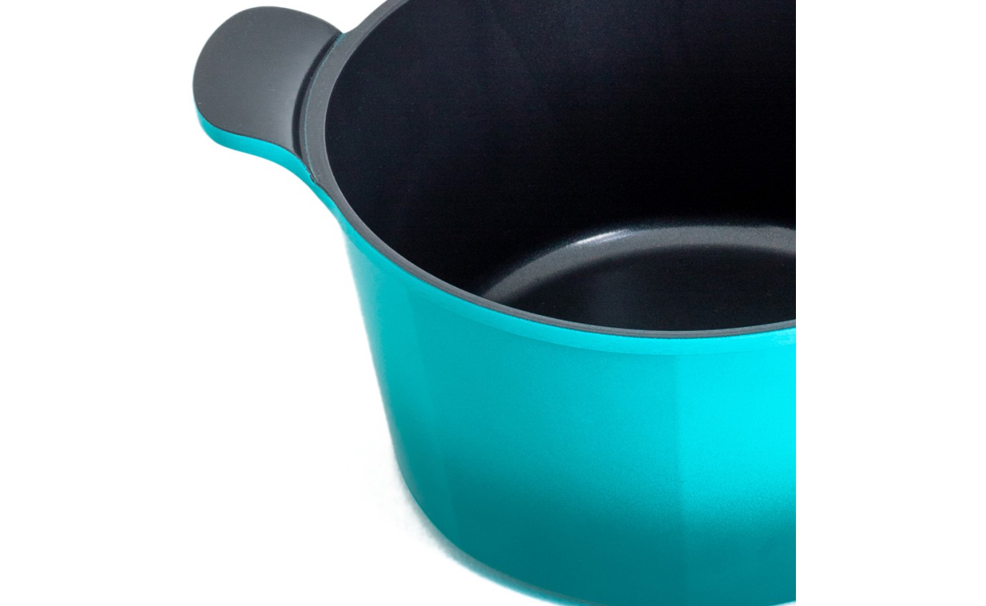 Neoflam 26cm Venn Deep Casserole Induction Turquoise CVD26T