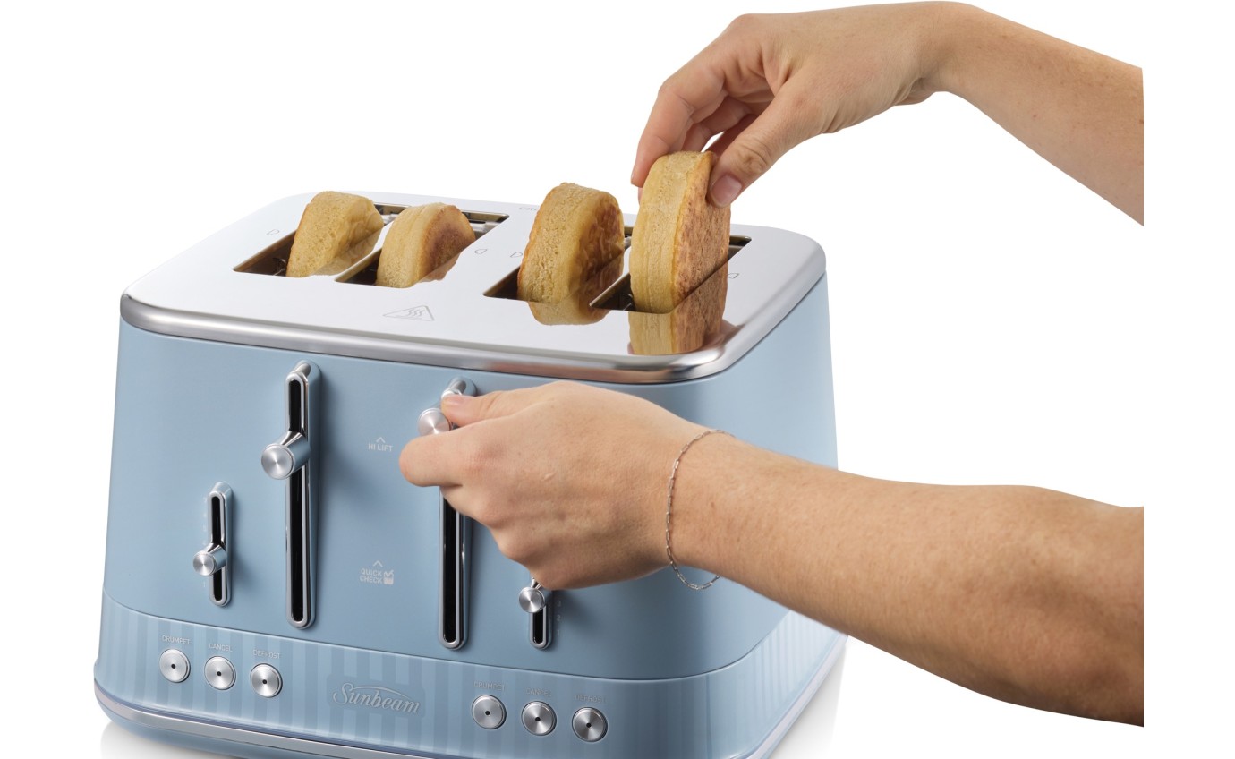 Sunbeam French Riviera Collection 4 Slice Toaster (Morning Haze) TAM8104BL