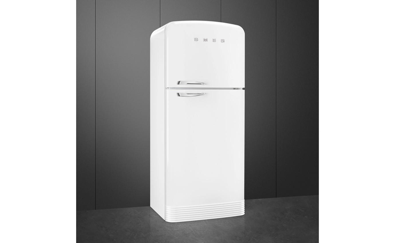Smeg 524L 50s Style Retro Top Mount Fridge (White) FAB50RWH5AU