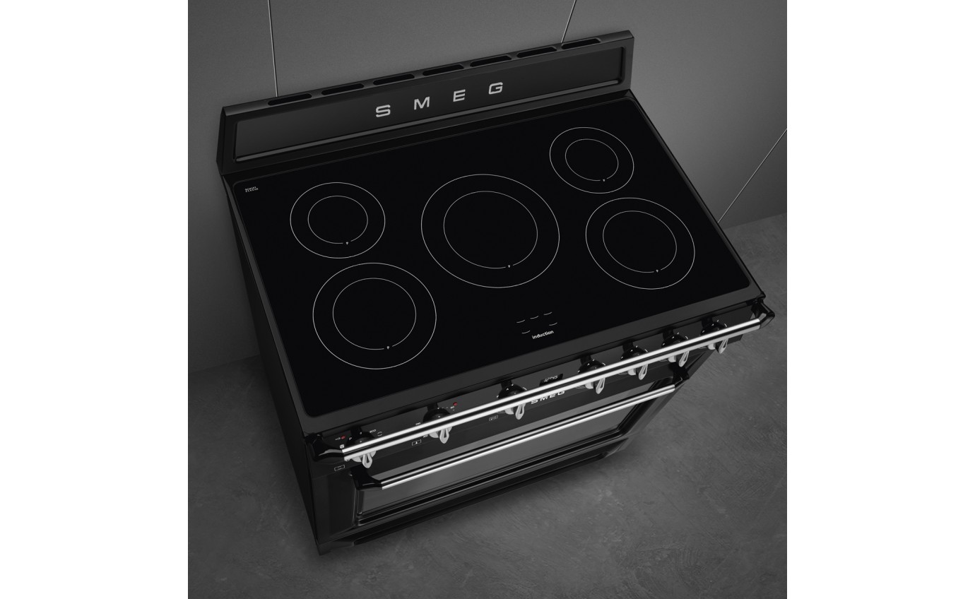 Smeg 90cm Induction Freestanding Cooker (Black) TR90IPBL