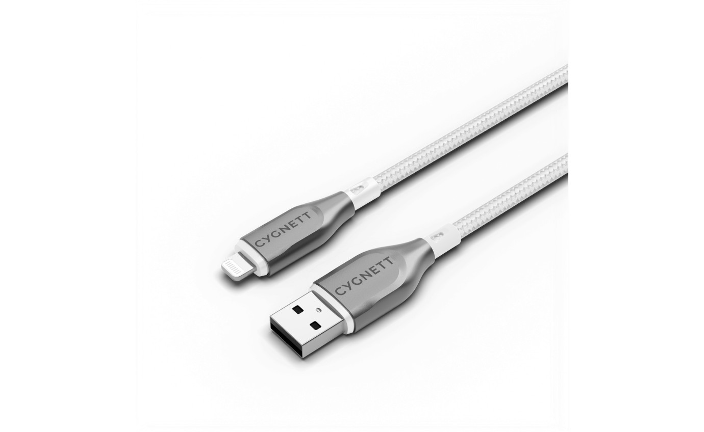 Cygnett Armoured Lightning to USB-A Cable 1m (White) 11901317427