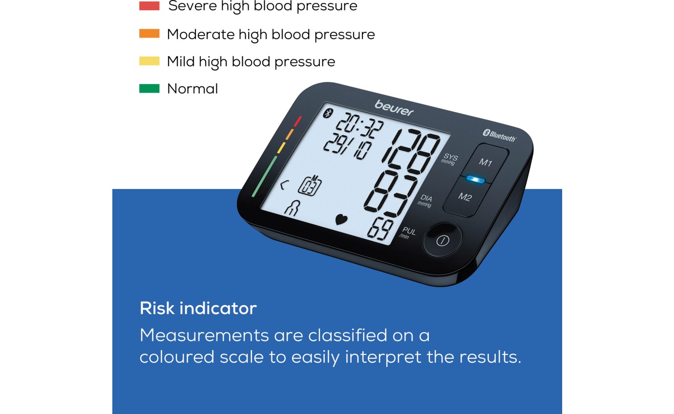 Beurer Bluetooth Upper Arm Blood Pressure Monitor BM54