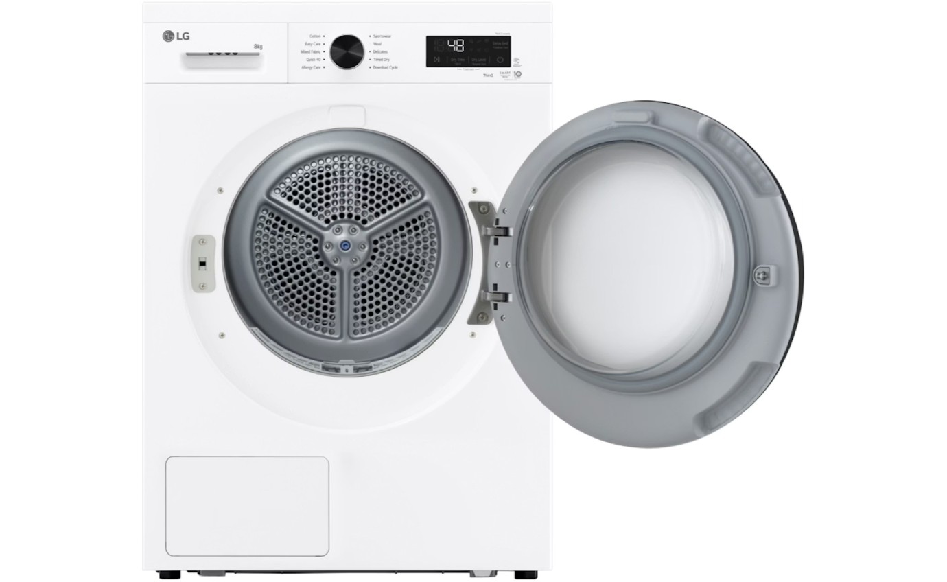 LG 8kg Series 1 Heat Pump Dryer (White) DVH108WP