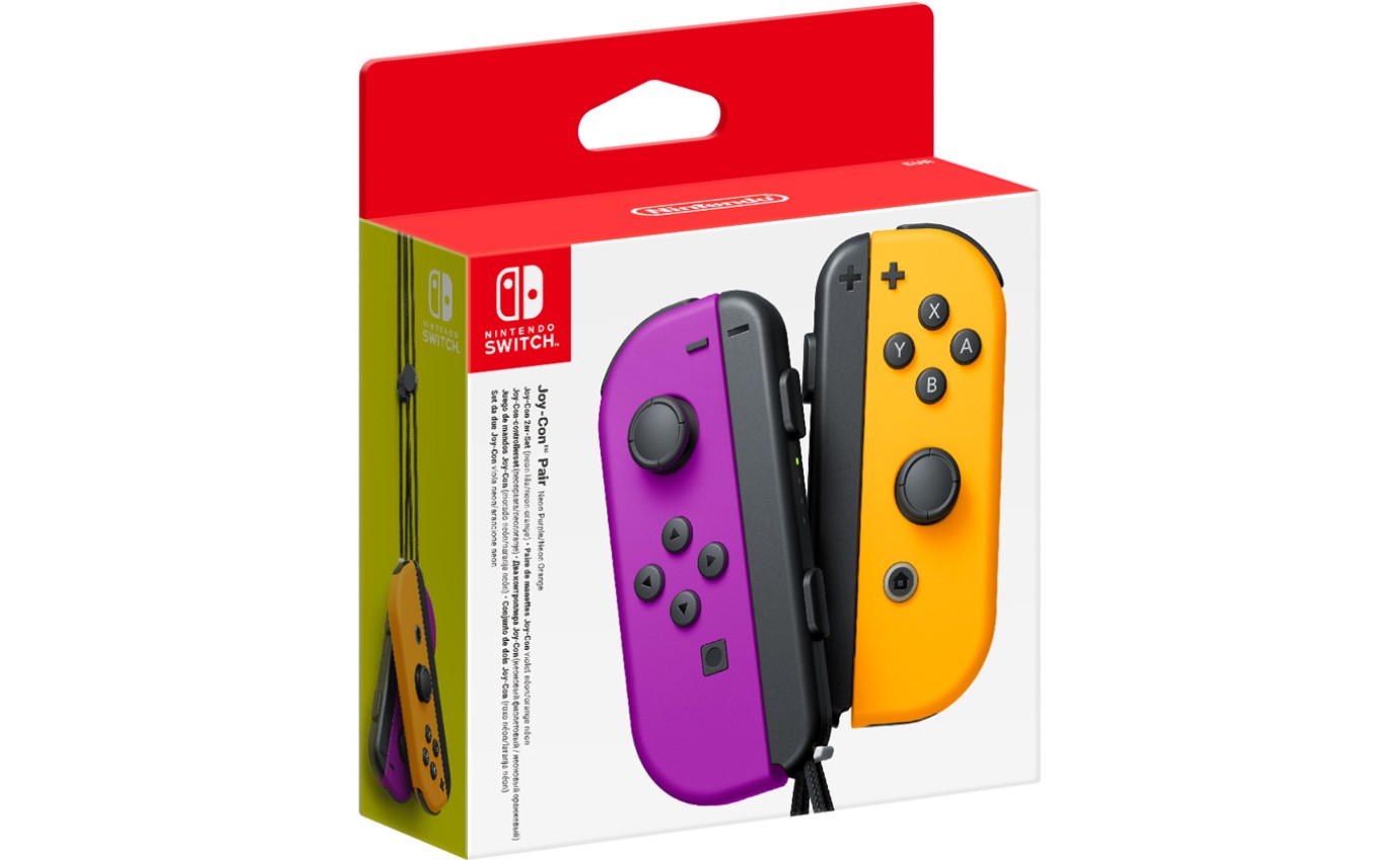 Nintendo Switch Joy-Con Controller Pair (Neon Purple & Orange) 151858