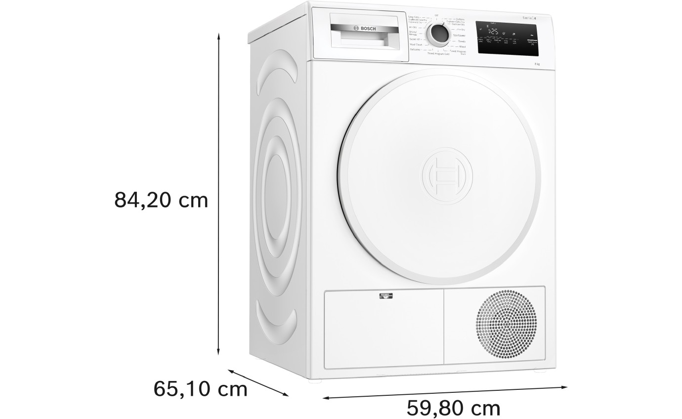Bosch 8kg Series 4 Heat Pump Dryer WTH83002AU