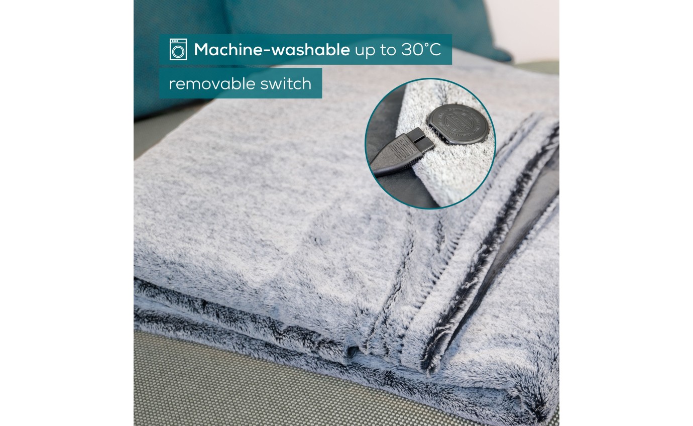Beurer Super Cosy Heated Throw (Charcoal Grey) HD75NGP