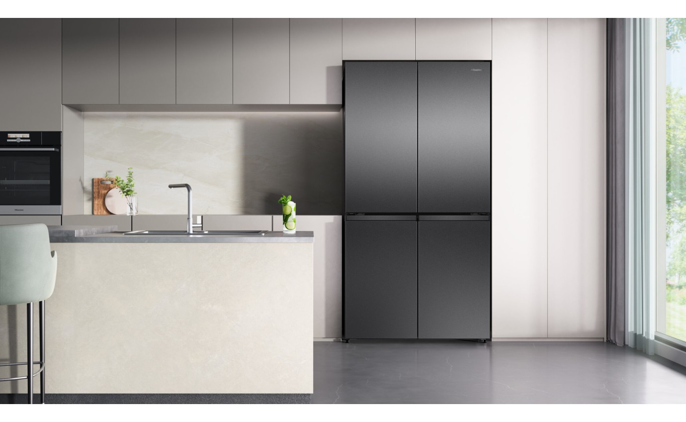 Hisense 647L PureFlex Quad Door Fridge (Dark Stainless Steel) HRCD640TB