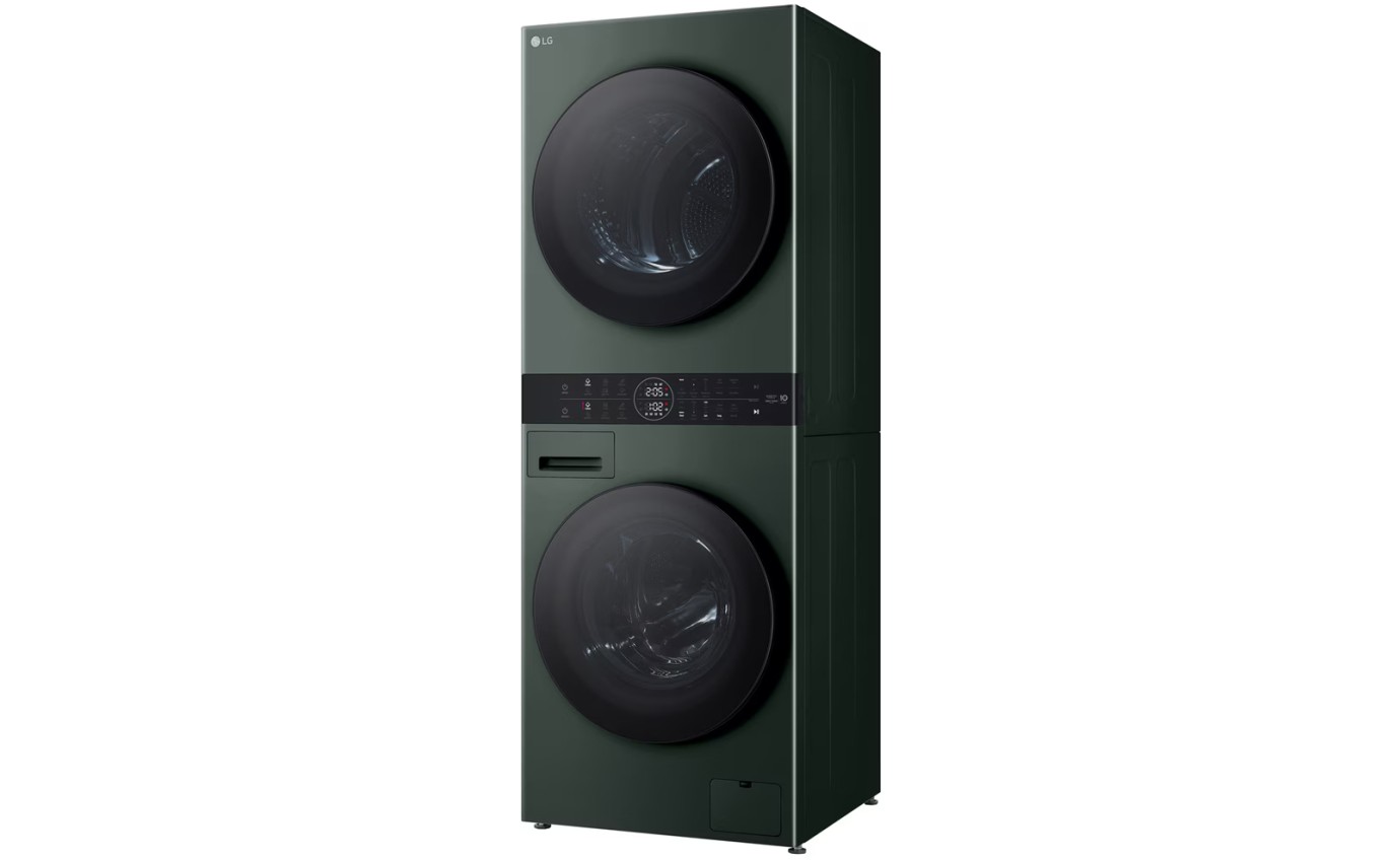 LG 12/10kg WashTower&trade; Stacked Washer Dryer (Forest Green) WWT1210FGX