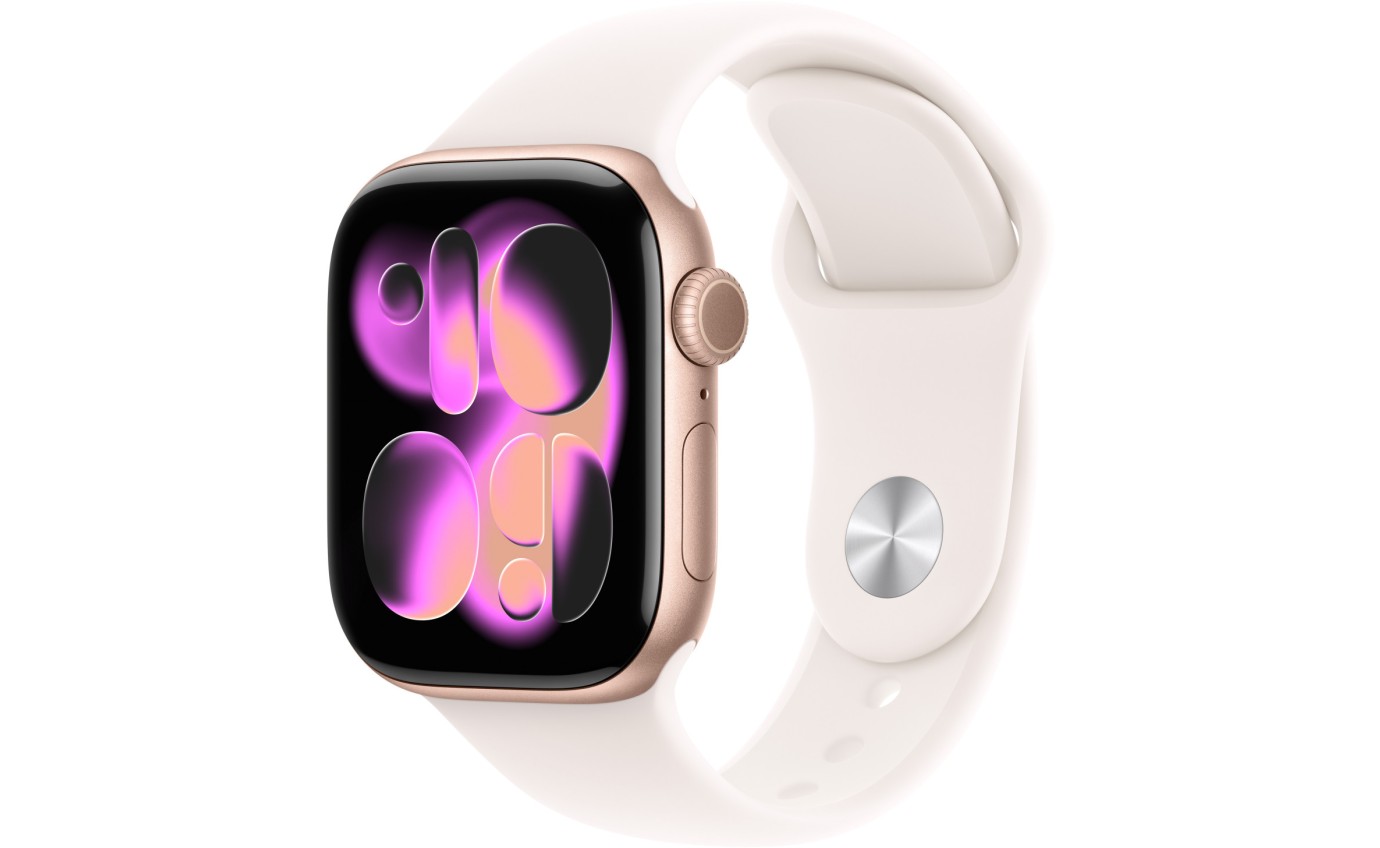 Apple Watch Series 11 GPS 42mm Rose Gold Aluminium Case with Light Blush Sport Band (M/L) MEU44XA