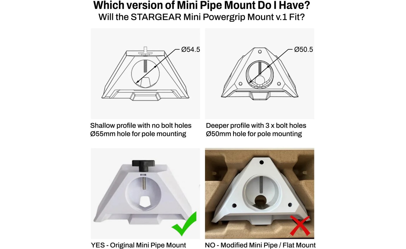 Stargear Mini Powergrip Mount Suits Mini Mount V1 - ⌀54mm SGMPM
