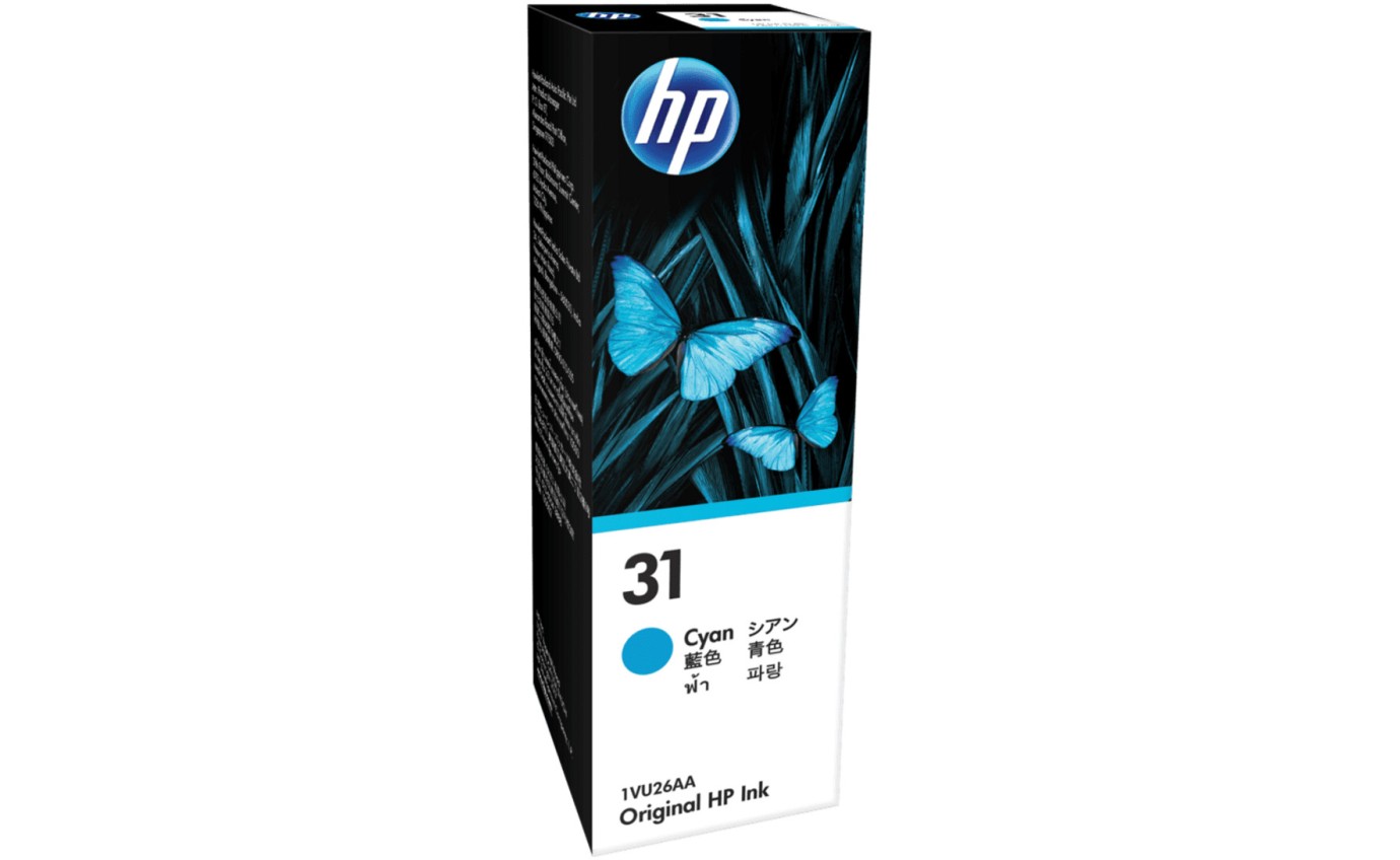 HP 31 Original Ink Bottle 70ml (Cyan) 1VU26AA