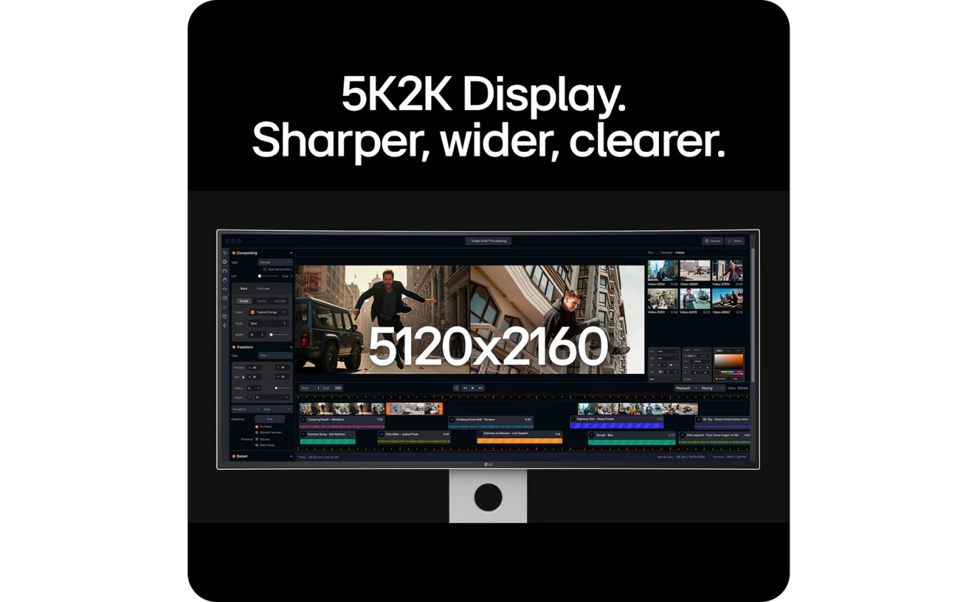 LG 40 inch UltraFine&trade; 5K2K Nano IPS Black Monitor with Thunderbolt&trade; 5 40U990AW