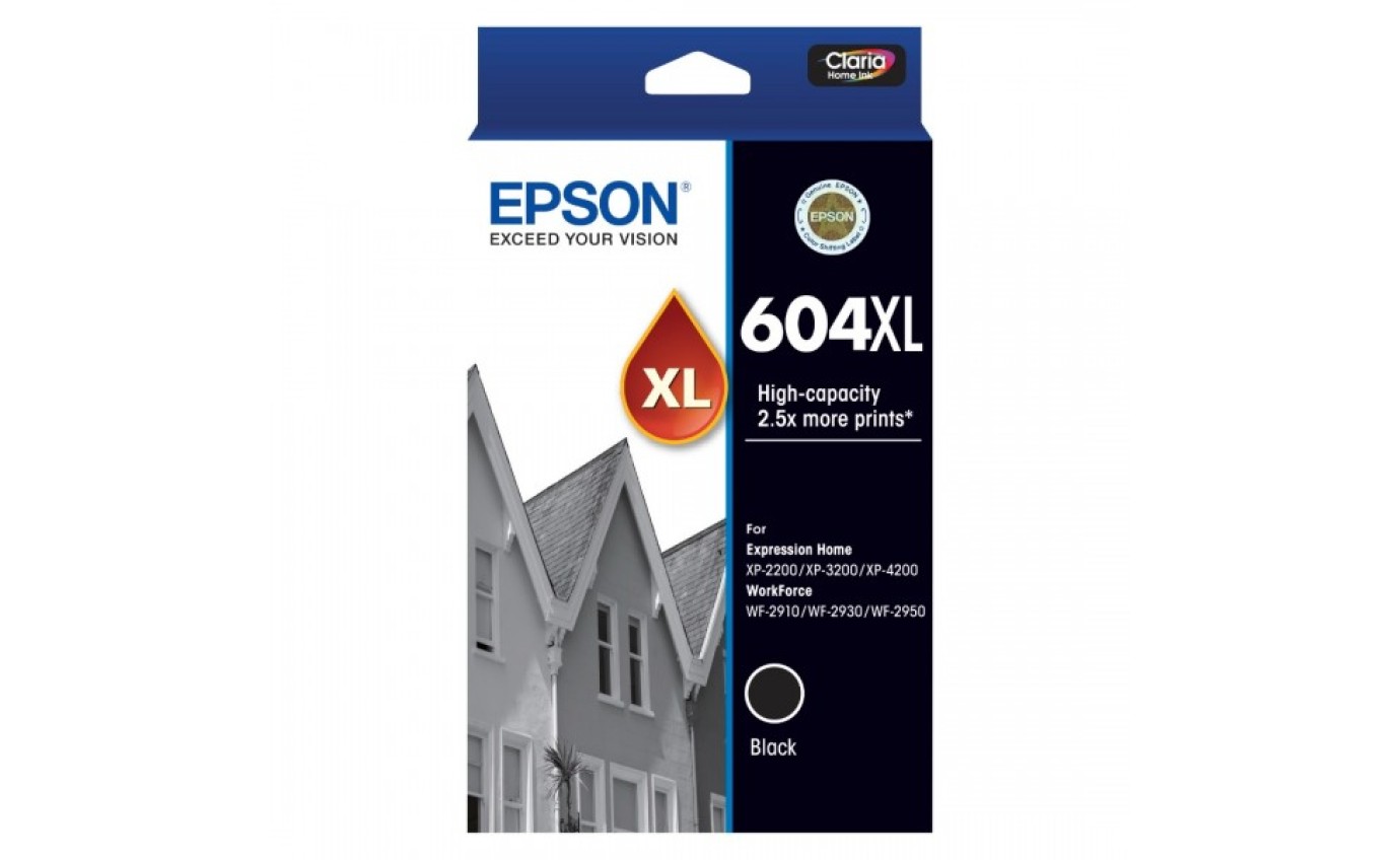 Epson 604XL High Yield Ink Cartridge (Black) T10H192