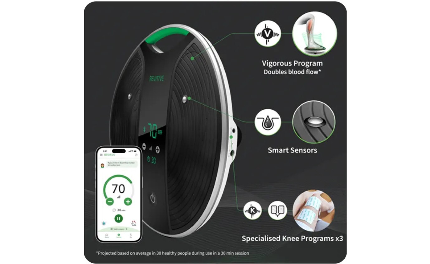 Revitive Medic Coach Circulation Booster with Knee Therapy REVCOACHKNEE