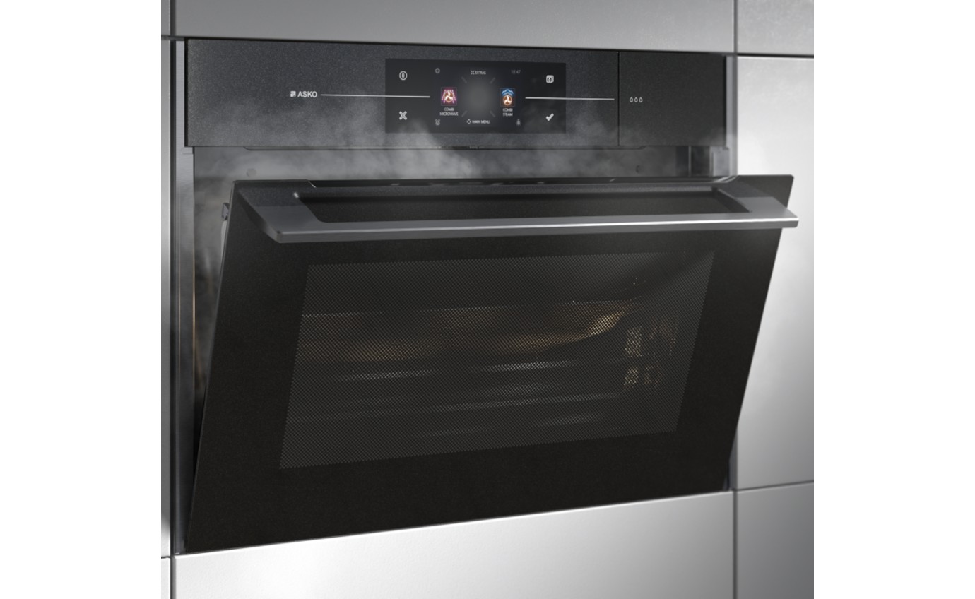 ASKO 45cm Compact Combi Steam Oven (Pearl Black) OCSM8478G