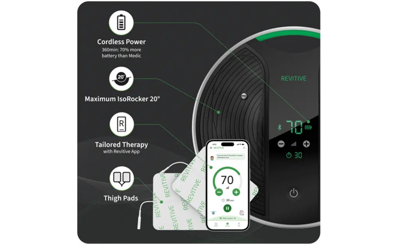 Revitive Medic Coach Circulation Booster with Knee Therapy REVCOACHKNEE