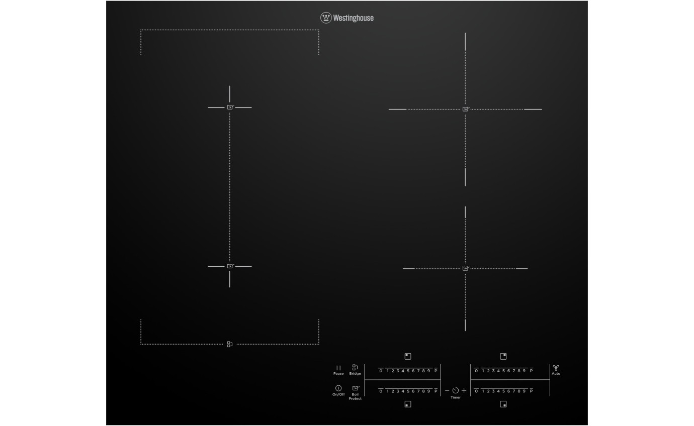 Westinghouse 60cm 4 Zone Induction Cooktop WHI645BE