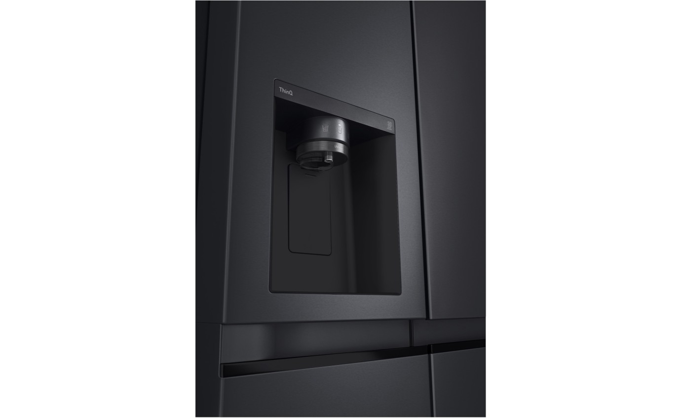 LG 635L Side By Side Fridge (Matte Black) GSL600MBL